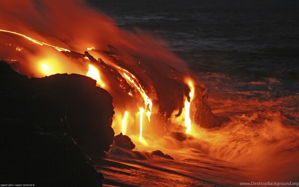 Download Volcano Photography Lava 4K HD wallpaper