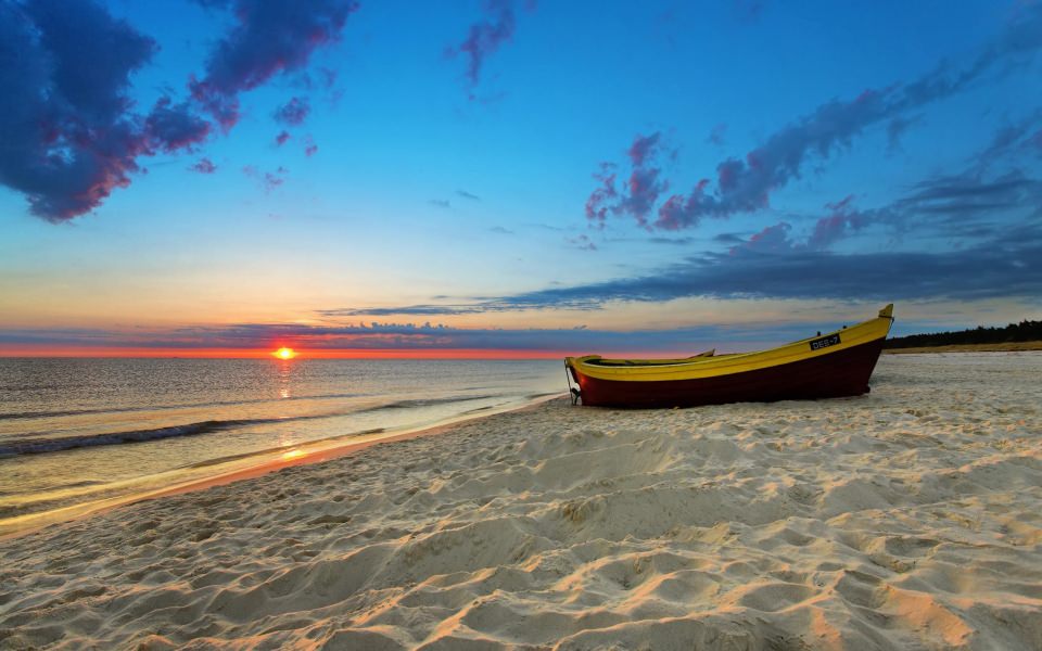 Download Sunset Beach 4K Free Download HD wallpaper