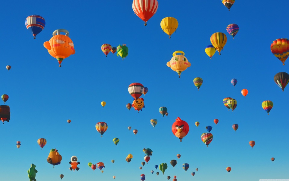 Download Albuquerque International Balloon Fiesta Special Shapes 4K HD wallpaper