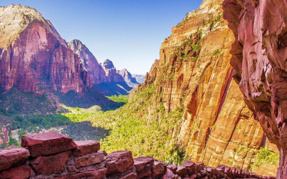 Download Birds Eye View Zion National Park HD 3840x2160 1080p Free Download For Mobile Phones wallpaper