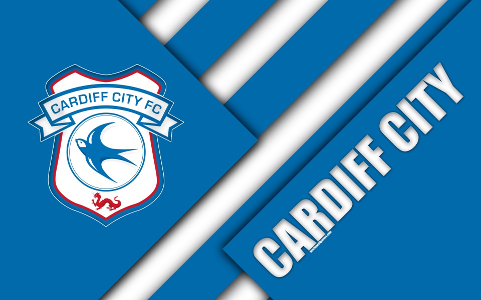 Download Cardiff City FC logo 4k wallpaper