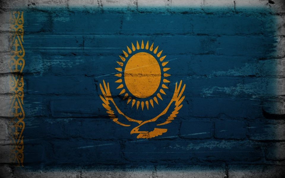 Download Kazakhstan Flag 5K HD wallpaper
