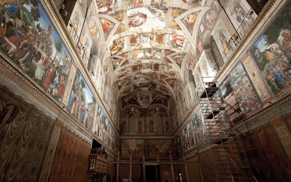 Download Sistine Chapel Mural 4k For iPhone 11 MackBook Laptops 8k HD wallpaper