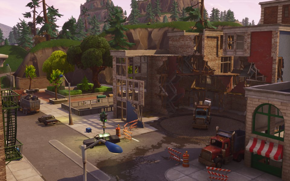 Download Tilted Towers Fortnite HD Background Images wallpaper