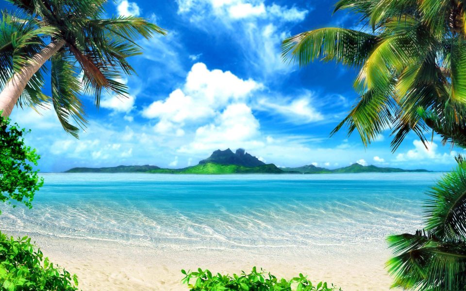 Download Tropical Beach 4K Ultra HD 1366x768 Background Photos wallpaper