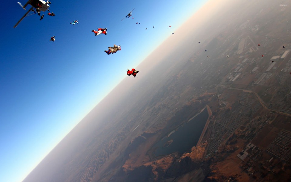 Download Parachuting iPhone 11 Back Wallpaper in 4K 5K wallpaper