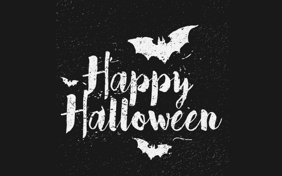 Download Bats Happy Halloween Logo Images wallpaper
