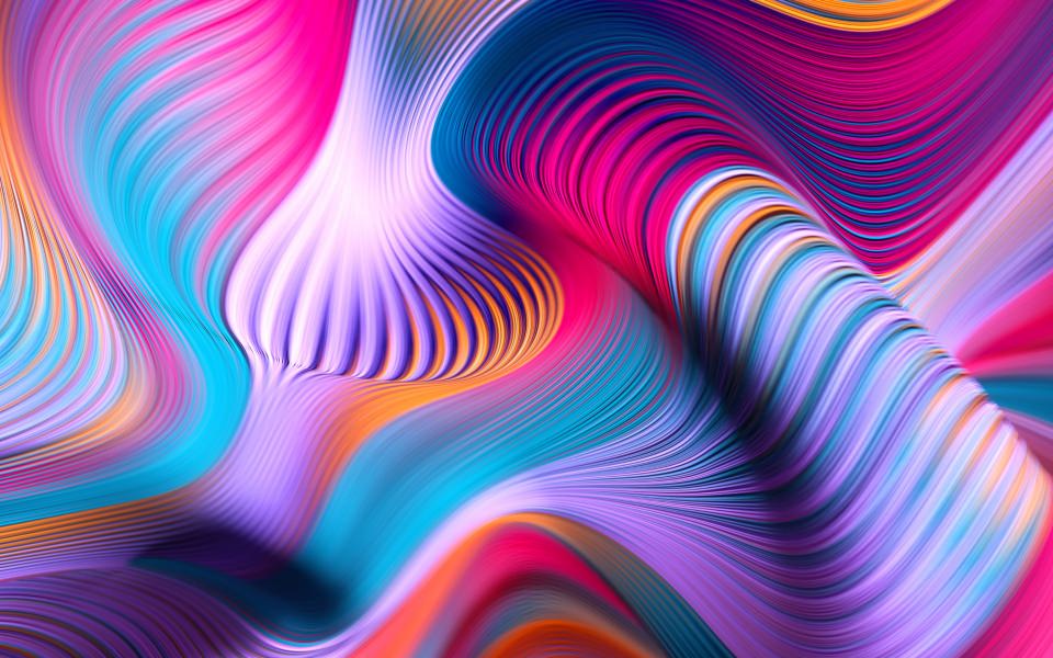 Download Colorful Wavy Lines wallpaper