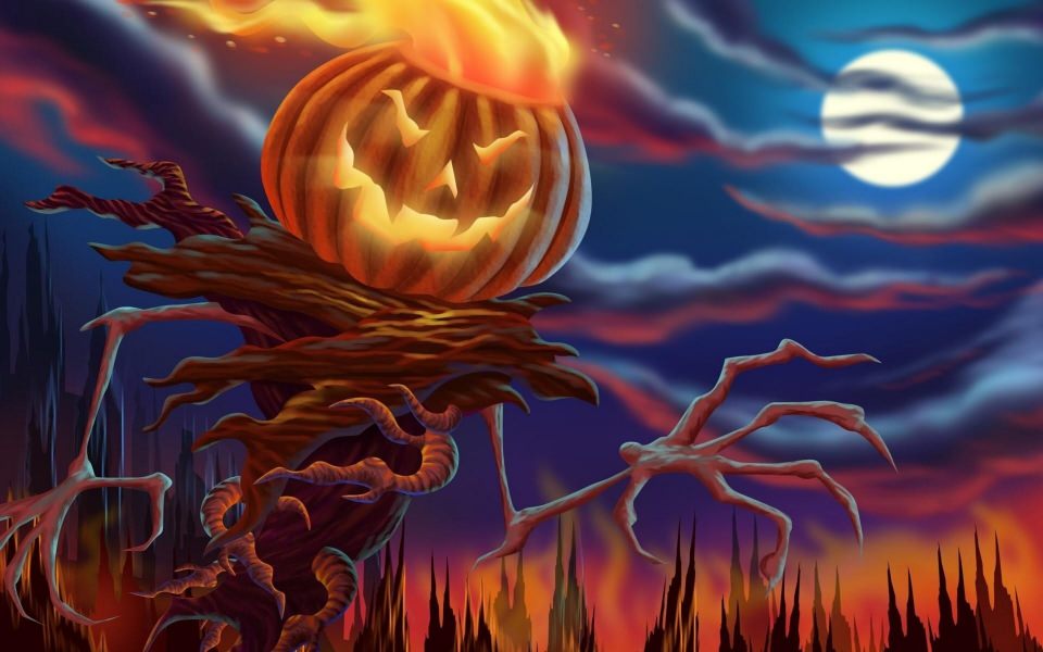 Download Pumpkin Horror Trick or Treat wallpaper