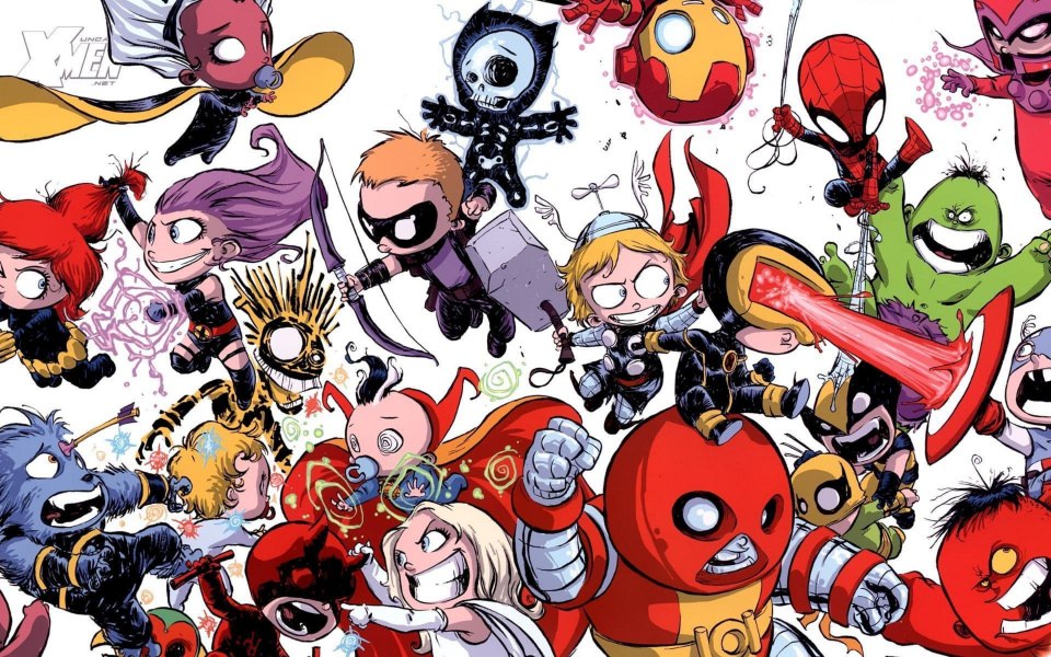 Download Cute Marvel Cartoon Desktop 4K wallpaper