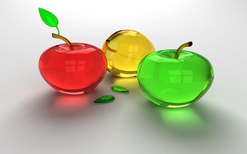 Download Colorful Crystal Apples Wallpapers for Tablets wallpaper