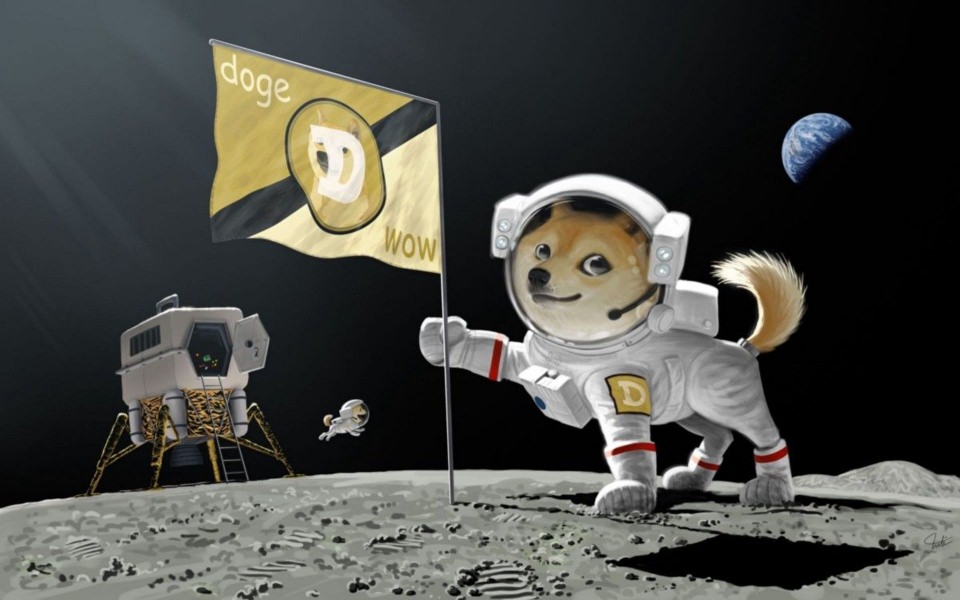 Download Dogecoin Mooning 3D 5D 10k 20k Wallpapers wallpaper