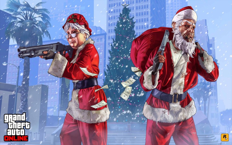 Download Grand Theft Auto Santa Claus 10K 15K 20K wallpaper