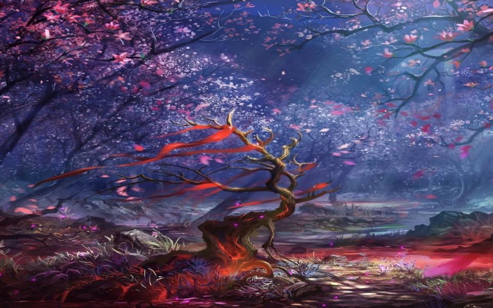 Download Sakura Tree leaves 8K 10K 20K 30K in 1080p 3D Wallpaper ...