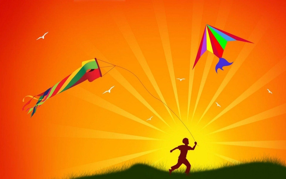 Download Makar Sankranti Kites Day 2022 wallpaper