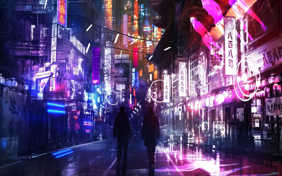 Download Neon City 5G 10K 2022 Phones Live wallpaper