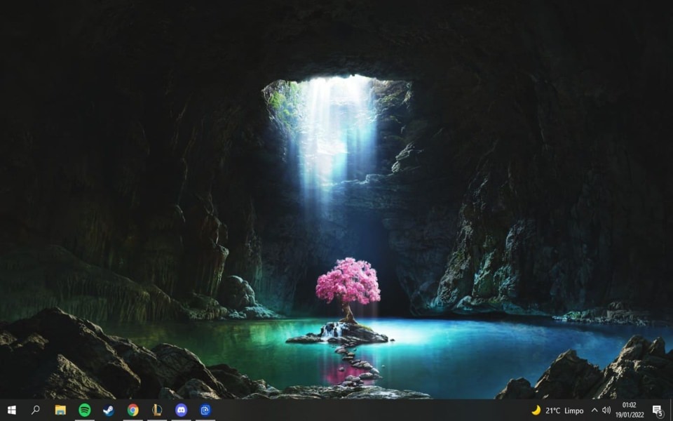 Download Sakura Tree in The Cave PC Background wallpaper