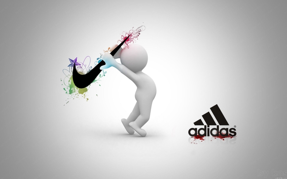 Download Adidas Vs Nike 8K Logos Wallpaper wallpaper