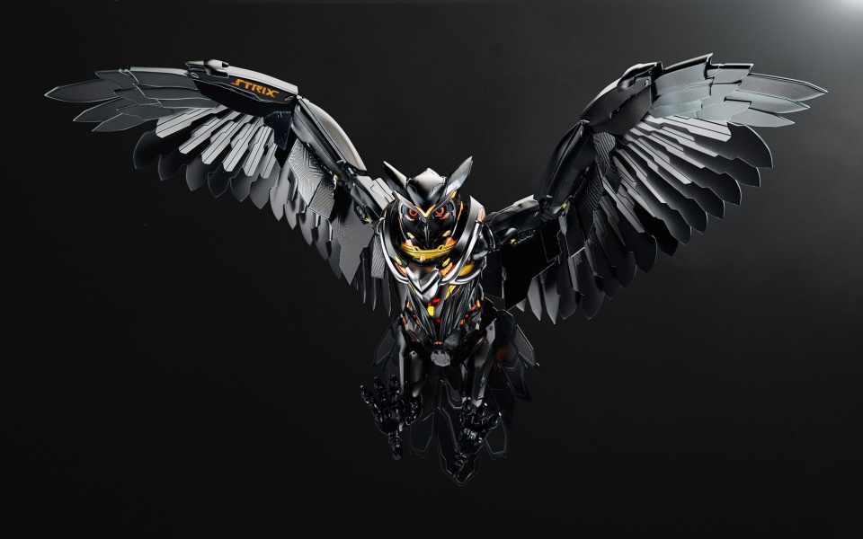 Download Metal Owl Digital Art in 4K PC Gaming Background wallpaper