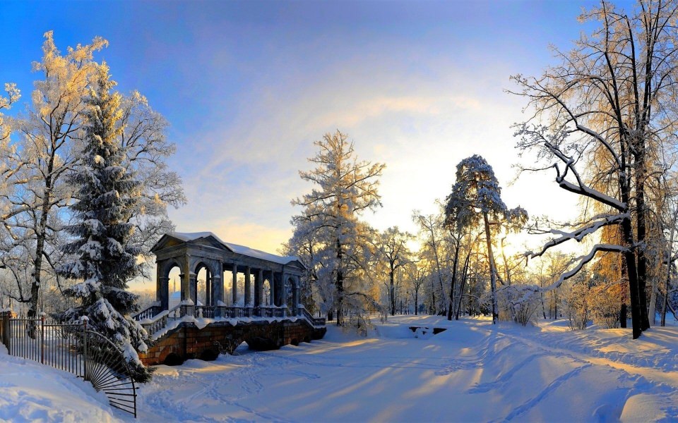 Download Winter Season Landscape Daylight iPhone Android PC background 2K, 4K, 5K HD wallpaper