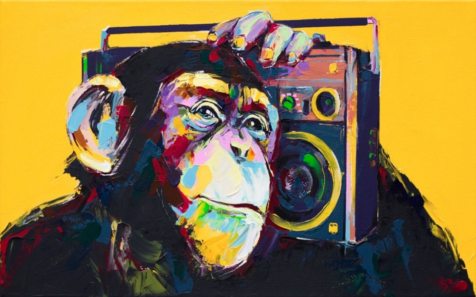 Download Monkey Digital NFT Art 2022 wallpaper