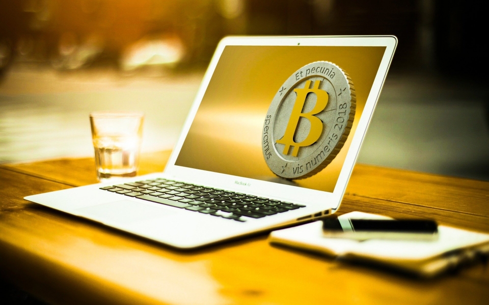 Download Yellow Background Bitcoin Digital Photos wallpaper