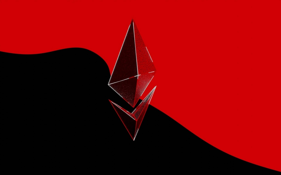 Download Ethereum Red Dark Color Wallpaper wallpaper