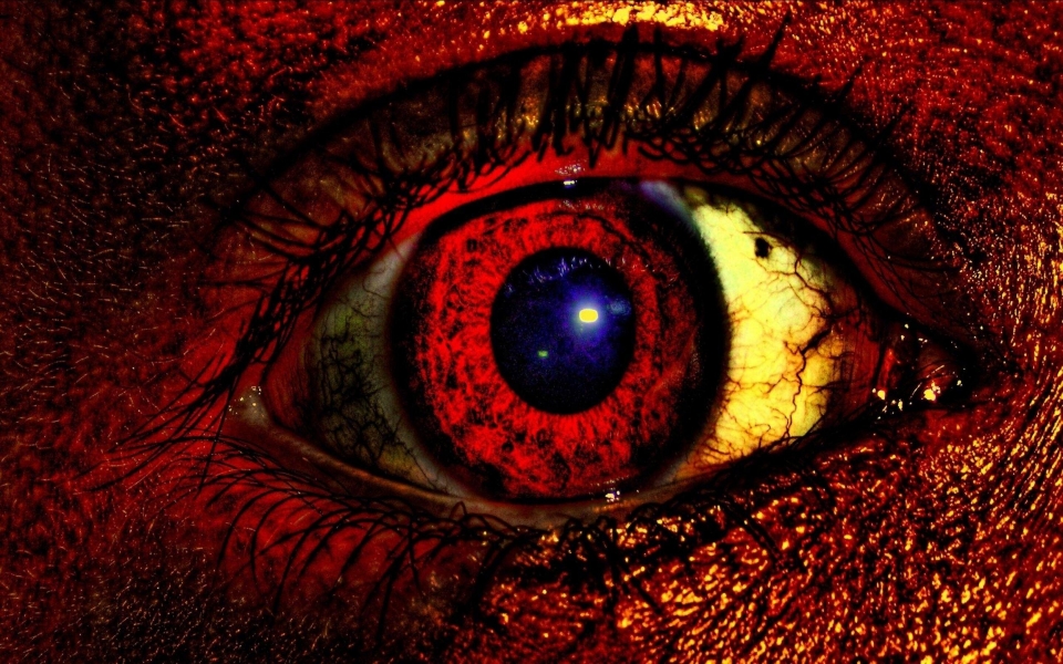 Download Red Evil Eye Close up PC Background Wallpaper wallpaper