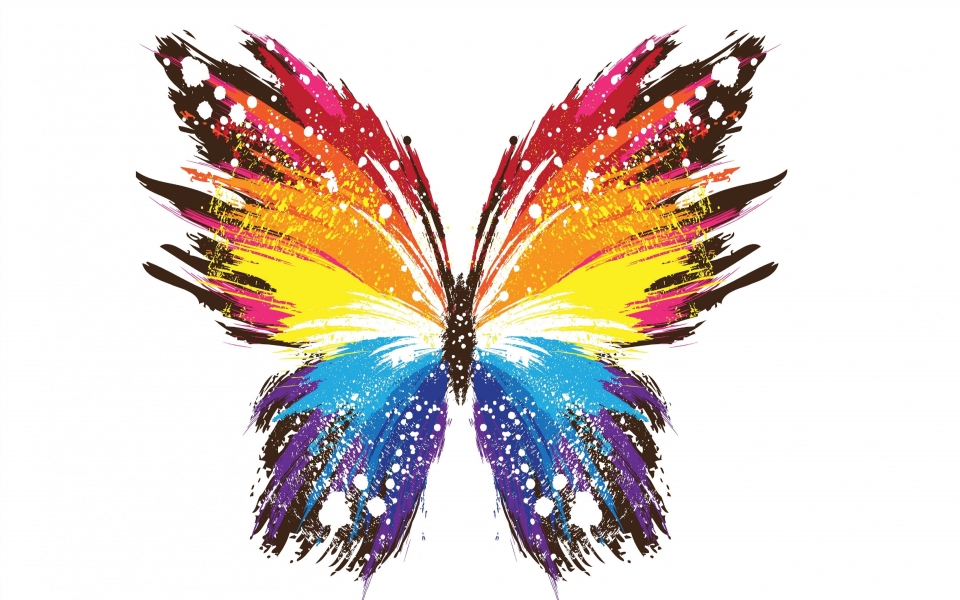 Download Colorful Butterfly Abstract - Creative and Abstract HD Wallpaper for macbook wallpaper