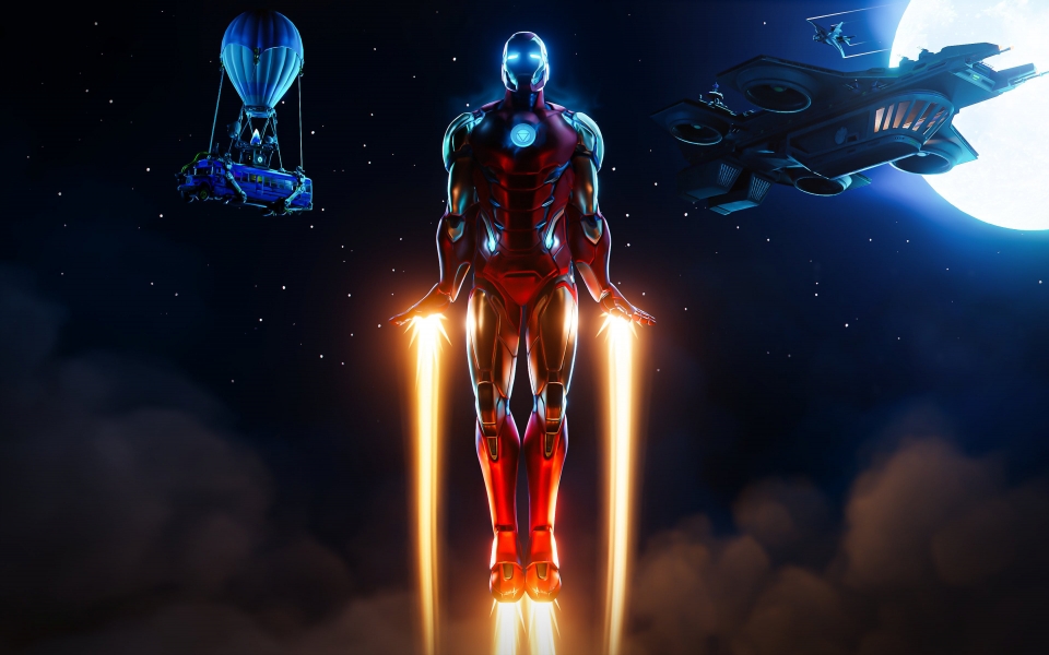 Download Hero with Iron Man Fortnite Wallpapers in 4K Ultra HD wallpaper