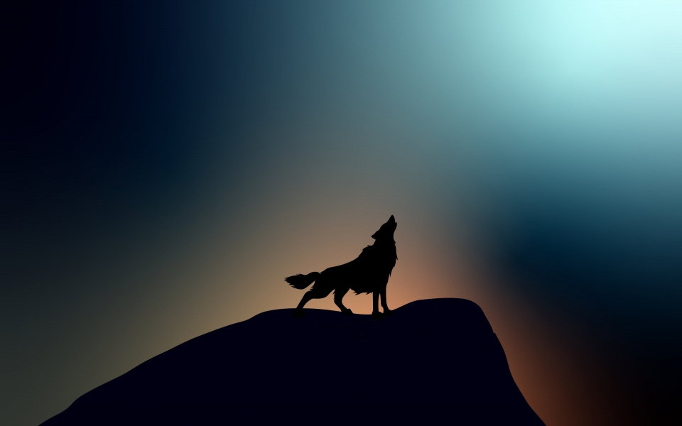 Download Howling Wolf HD Wallpaper of Stunning Artwork for desktop wallpaper