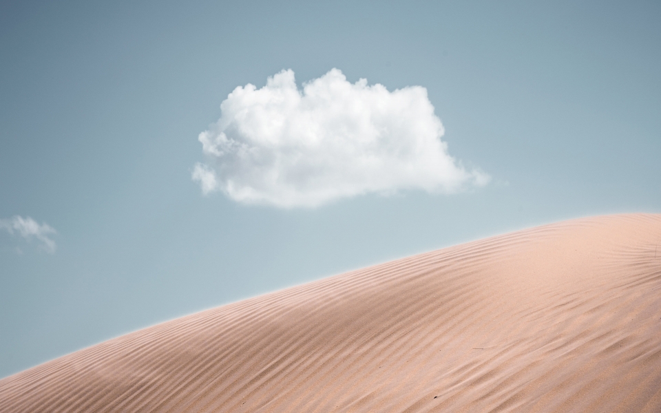 Download Lonely Cloud Above the Desert Nature HD Wallpaper wallpaper