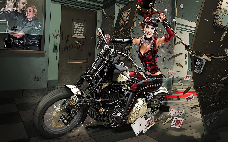 Download Ride with Harley Quinn HD Desktop Wallpapers 1080p wallpaper