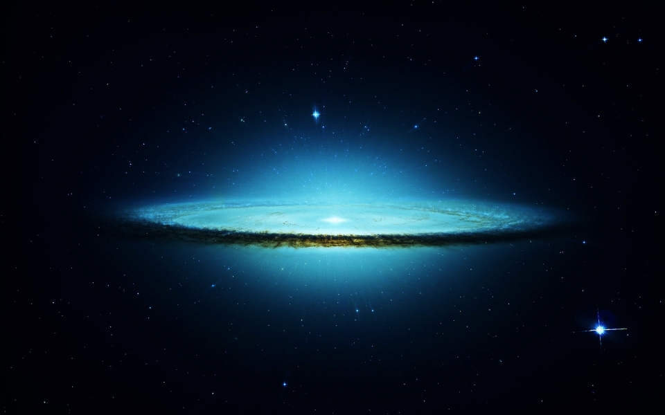 Download Space Galaxy Cyan Star HD Wallpaper for macbook wallpaper