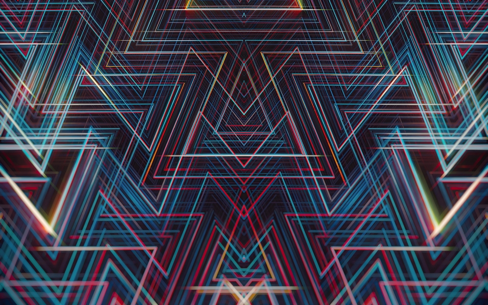 Download Symmetry in Geometry Abstract Art HD Wallpaper wallpaper