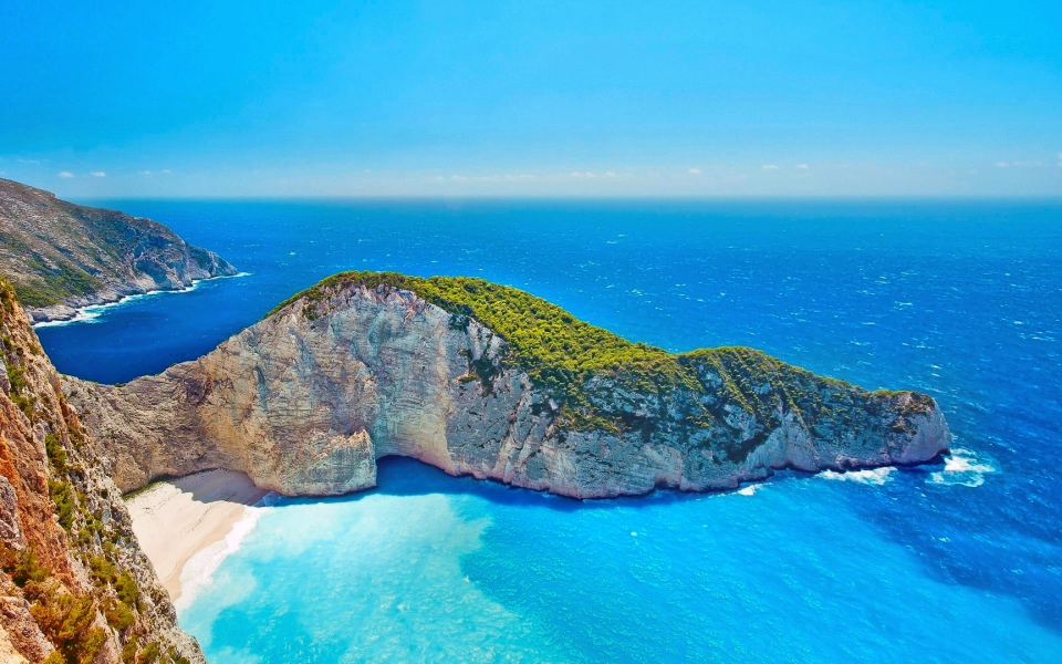 Download Zakynthos Beach and Cliffs Trending HD Wallpaper wallpaper