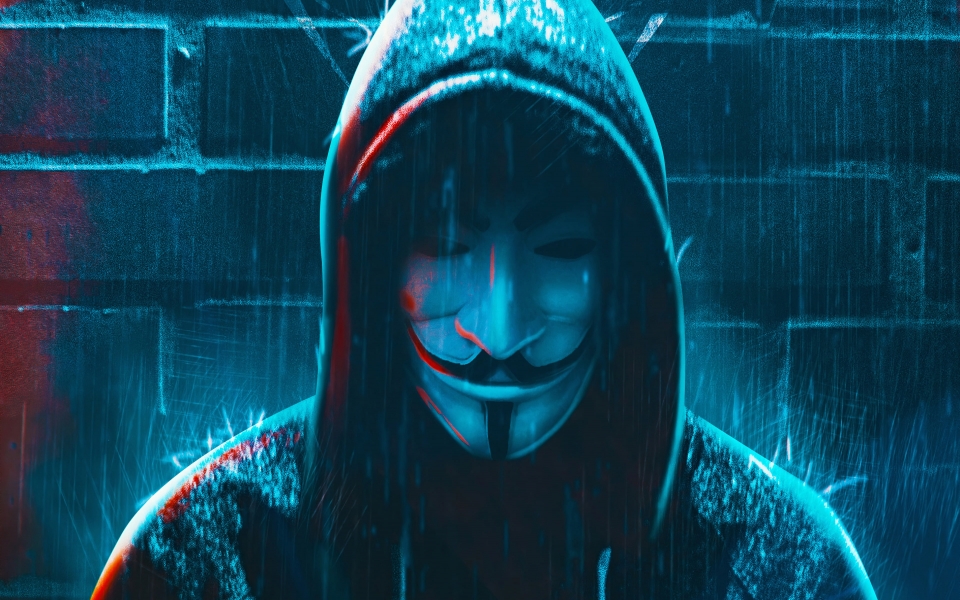 Download Anonymous Technology Hood Mask HD Wallpaper wallpaper