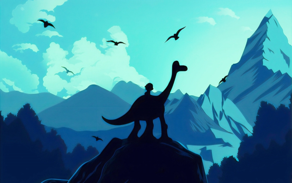 Download Bring the Magic of Pixar's The Good Dinosaur to Your Screen HD Wallpaper wallpaper