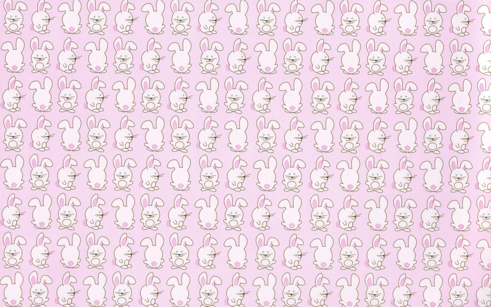 Download Cartoon Rabbits Pattern HD Wallpaper wallpaper