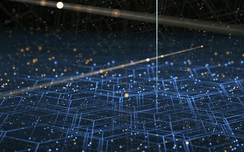 Download Digital Blue Hexagons A Modern Technology Wallpaper wallpaper