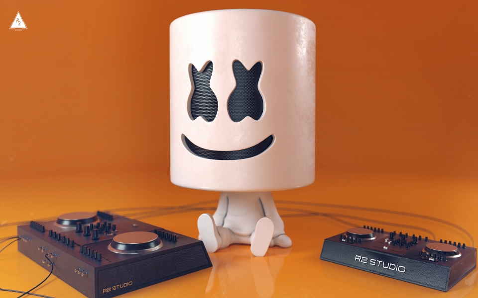 Download Elevate Your Device with Colorful DJ Marshmello Digital Art HD Wallpapers wallpaper