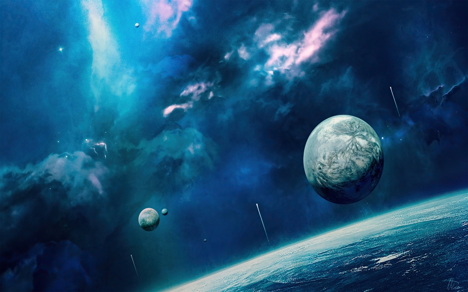 Download Embark on a Cosmic Journey with HD Wallpapers of the Rise of Planets in Space wallpaper