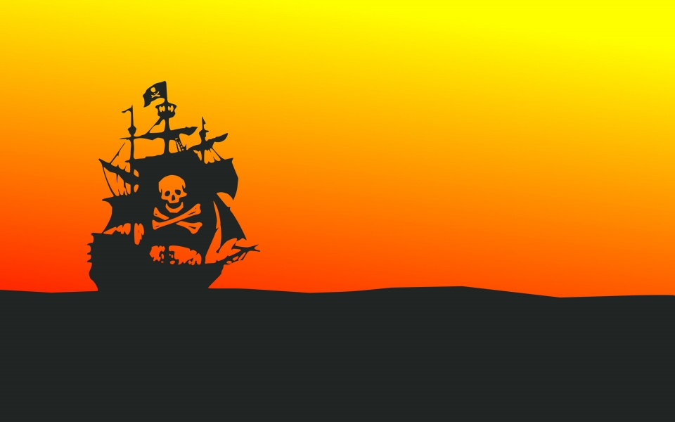Download Hoist the Jolly Roger with Minimalist Pirate Ship Artwork in HD Wallpapers wallpaper