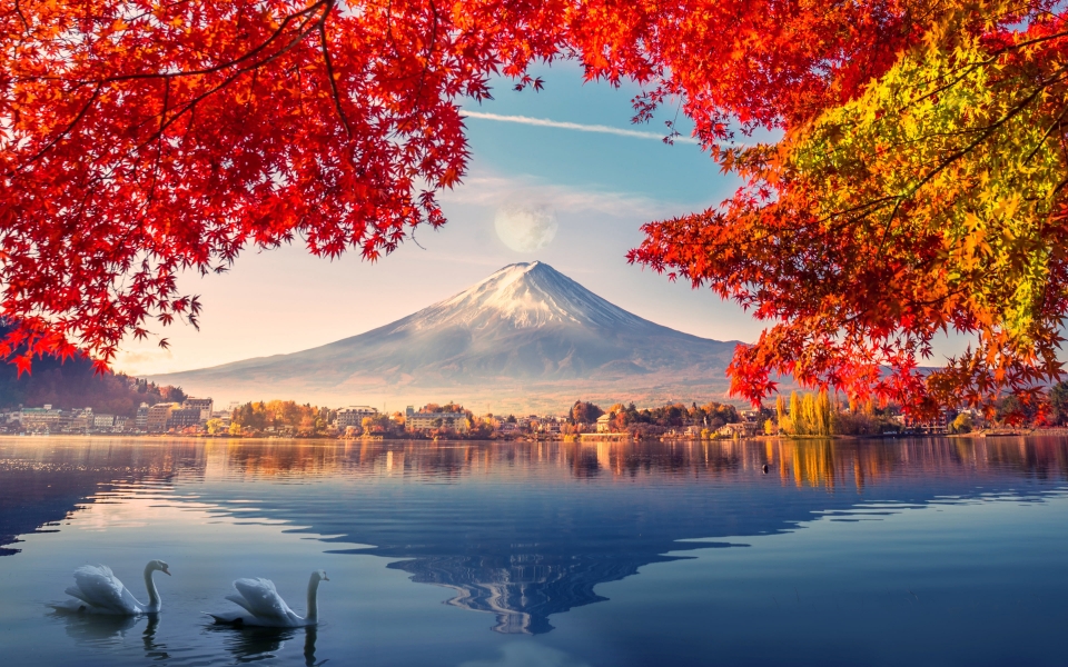 Download Mount Fuji A Majestic Japanese Landmark in Autumn wallpaper