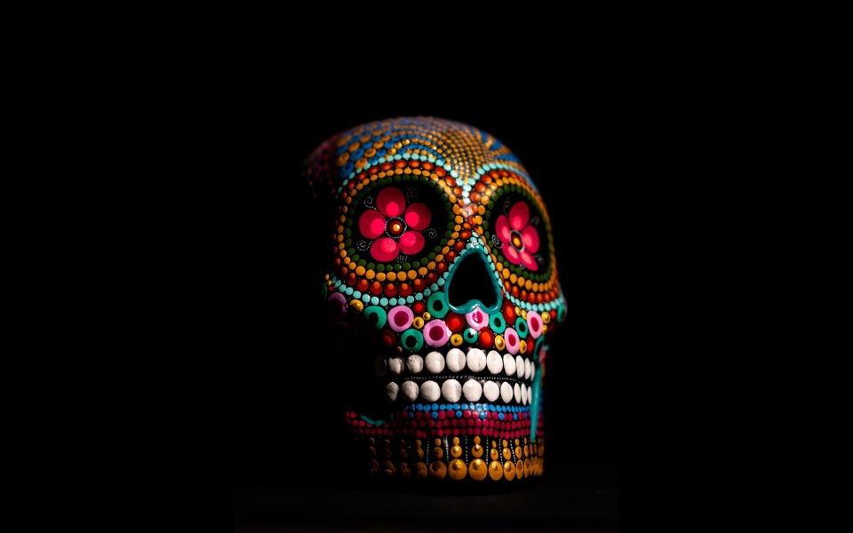 Download Multi-Color Skull Digital Art HD Wallpaper for laptop wallpaper