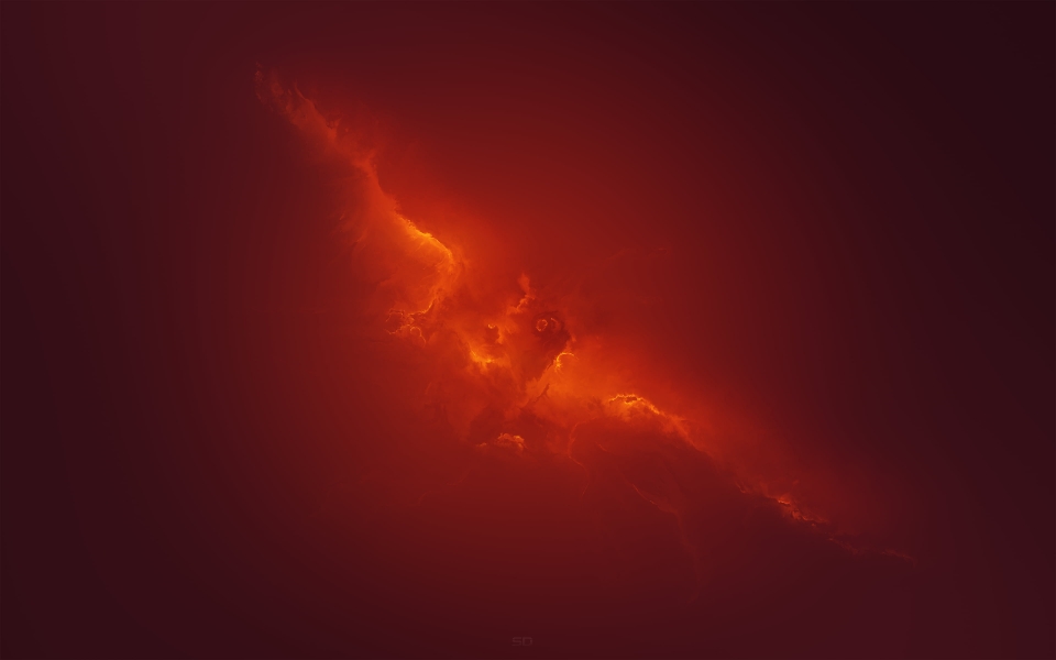 Download Orange Nebula and Dark Phoenix HD Space Wallpaper wallpaper