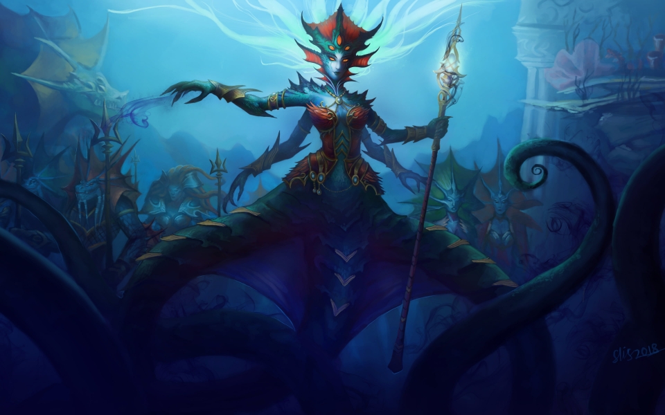 Download Queen Azshara, the Warrior of Darkness HD Wallpaper wallpaper
