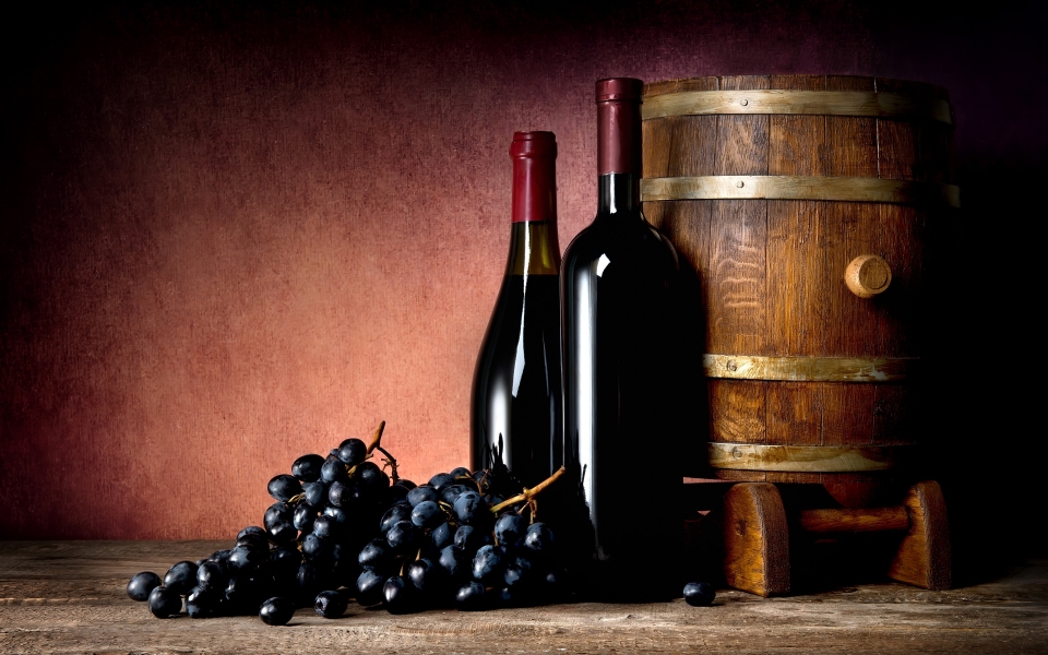 Download Red Wine and Wooden Barrels HD Wallpaper Grapes and Wine Cellar Concepts wallpaper