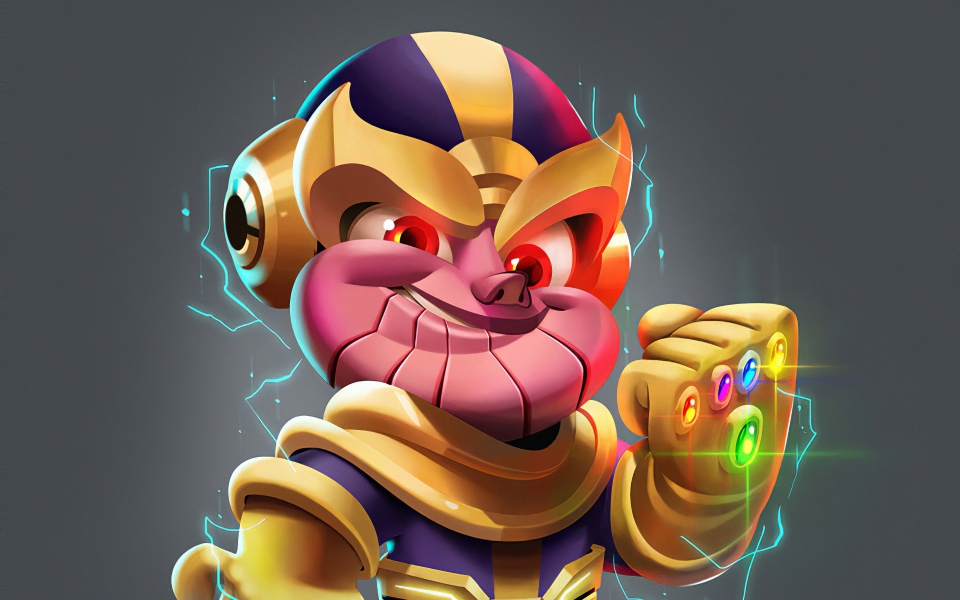 Download Sketch Art Thanos Superhero HD Wallpaper wallpaper
