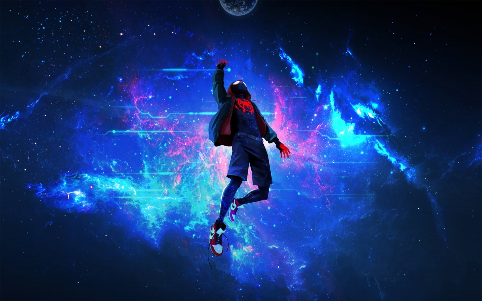 Download Spiderman Miles Lost In Space Amazing Digital Art HD Wallpaper wallpaper
